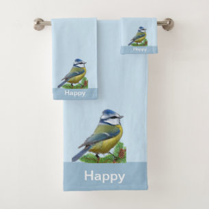 Pájaro moderno lindo en azul claro