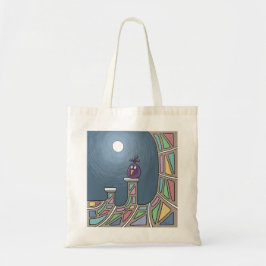 Pájaro morado tiki con bolsa de toques de luna lle