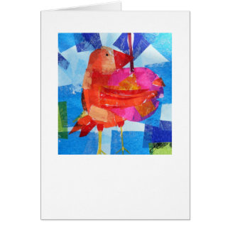 Pájaro que sostiene una baya