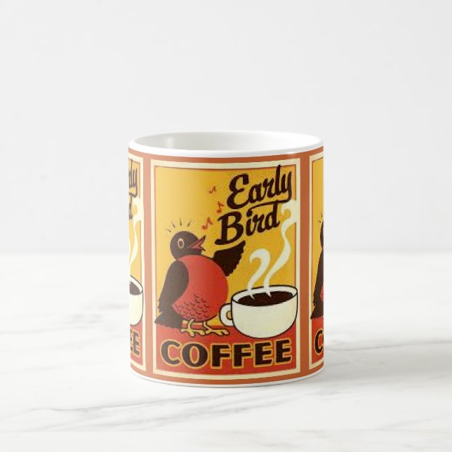 PÁJARO TEMPRANO, TAZA DE CAFÉ DIVERTIDA (Centro)