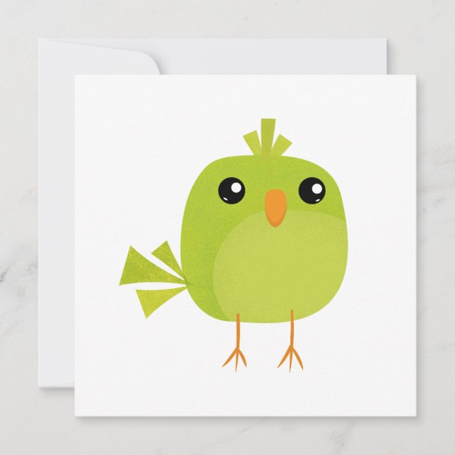 Pájaro Verde Dibujos Animados   (Anverso)