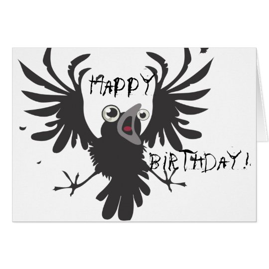 ¡Pájaro viejo loco, feliz cumpleaños! Tarjeta del