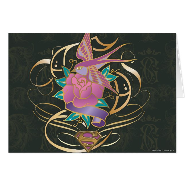 Pájaro y flor superchica (Anverso (Horizontal))