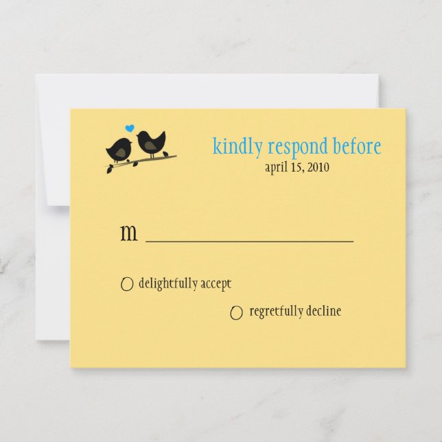 pájaros amarillos rsvp (Anverso)