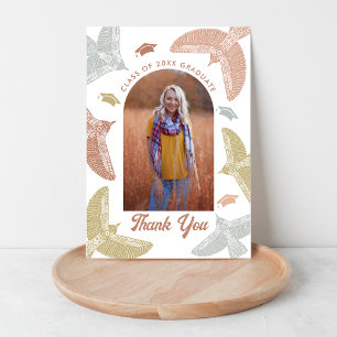 Pájaros Boho   Foto Tarjeta de agradecimiento de g