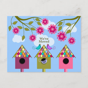 Pájaros caprichosos que mueven la invitación