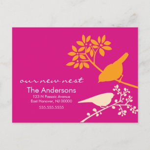 Pájaros coloridos que mueven invitaciones