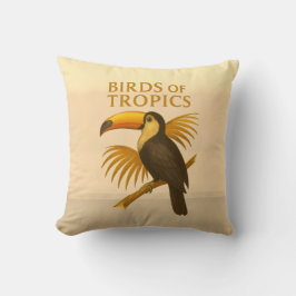 Pájaros de almohada tropical con un toque vibrante