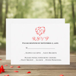 Pájaros de Amor Caprichosos Boho Tarjeta de Respue