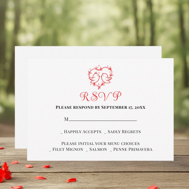 Pájaros de Amor Caprichosos Boho Tarjeta de Respue (Subido por el creador)