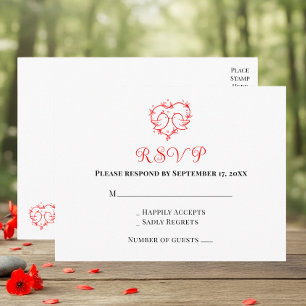 Pájaros de Amor Caprichosos Boho Tarjeta de Respue