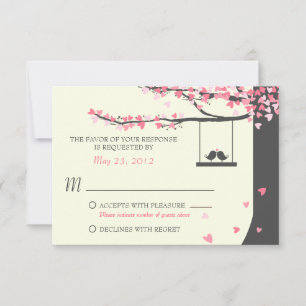 Pájaros de Amor Corazones Caídos RSVP