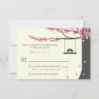Pájaros de Amor Corazones Caídos RSVP
