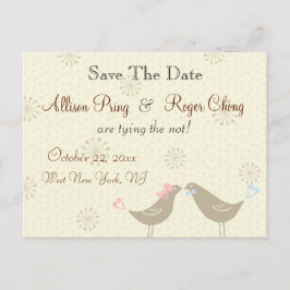 Pájaros de Amor de Boda Blanco Tarjeta Postal Save