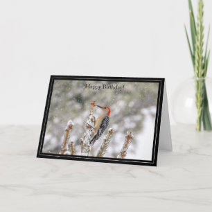 Pájaros de madera con vigas rojas de la tarjeta de