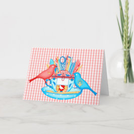 Pájaros de una pluma juntos tarjeta doblada 1