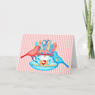 Pájaros de una pluma juntos tarjeta doblada 1