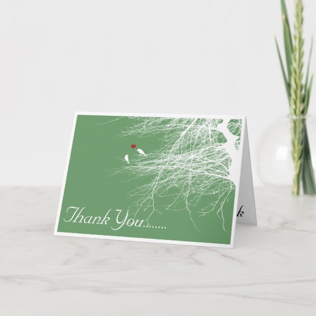 Pájaros del amor 2, tarjeta de agradecimiento. (Anverso)