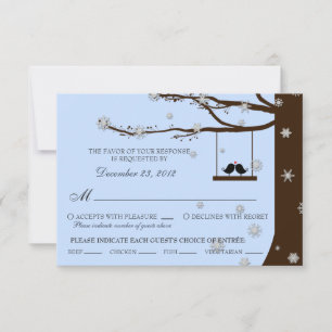 Pájaros del Amor Copos de Nieve Roble RSVP (Opcion