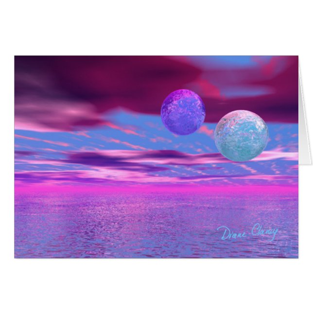 Pájaros del amor - rosados y pasión púrpura (Anverso (Horizontal))