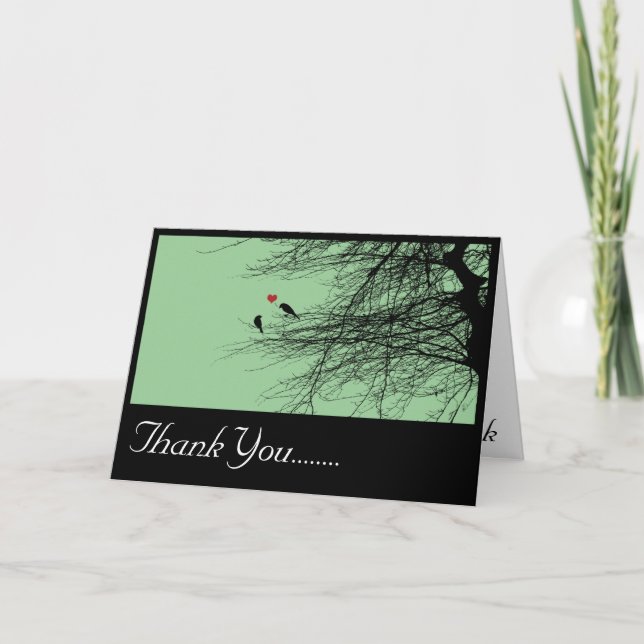 Pájaros del amor, tarjeta de agradecimiento. (Anverso)