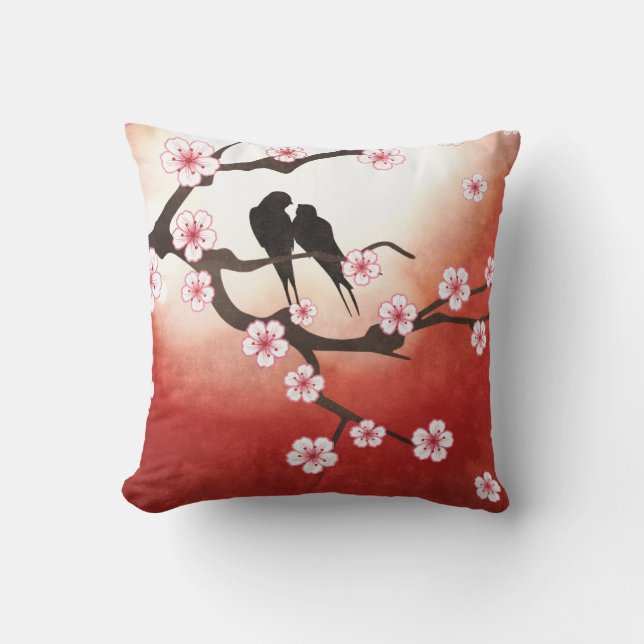 Pájaros del amor y almohada de Sakura (Anverso)