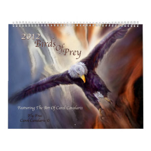 Pájaros del calendario 2012 del arte de la presa