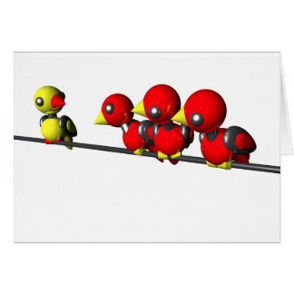 PÁJAROS DEL ROBOT EN UN ALAMBRE