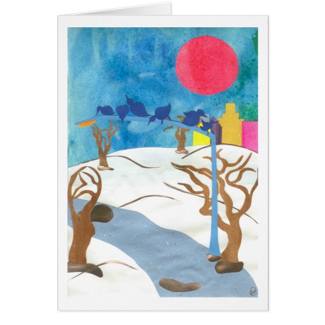 Pájaros en Central Park en el invierno (Frente)