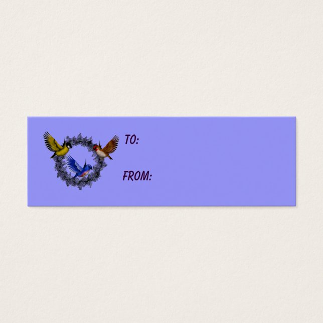 Pájaros En La Flor Púrpura Leyenda Fotográfica Eti (Frente)