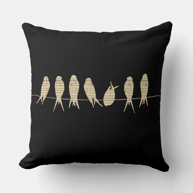 Pájaros en una almohada del alambre (Anverso)