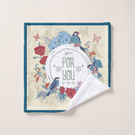 Pájaros florales mariposa Flores hidrangea azul