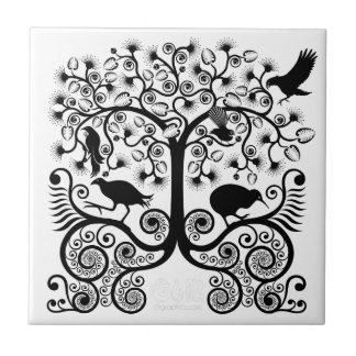 Pájaros nativos de NZ - pequeña teja