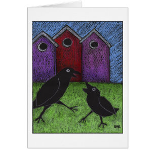 Pájaros negros jugando