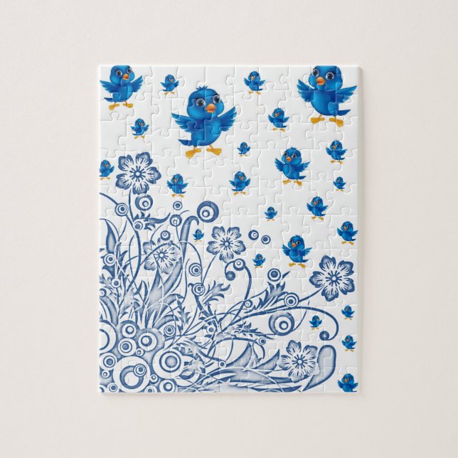 pájaros negros rompecabezas rompecabezas (Vertical)