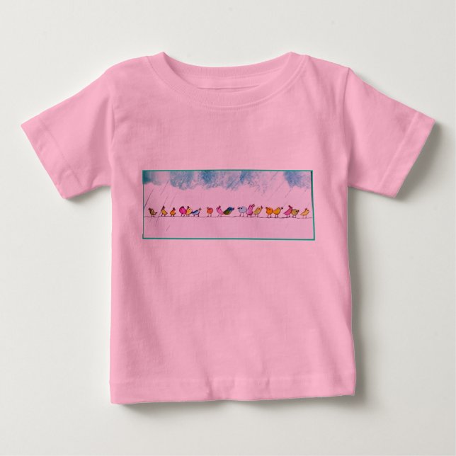Pájaros que cantan en la camisa del niño de la (Anverso)