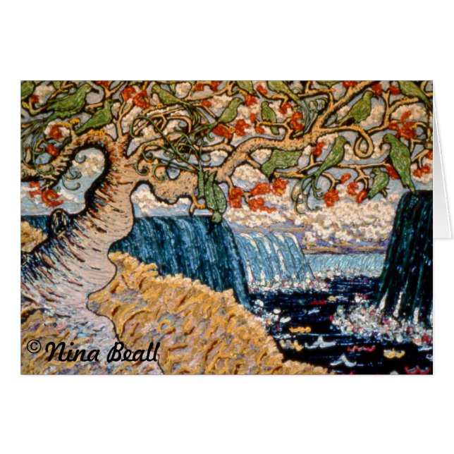 "Pájaros sobre Niagara Falls," por Nina Beall (Anverso (Horizontal))