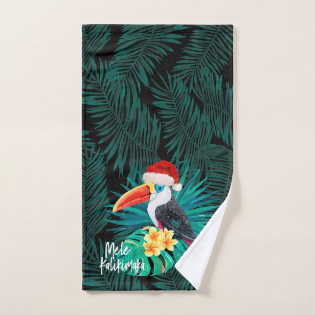 Pájaros tropicales de la selva de Mele Kalikimaka (Toalla de mano)