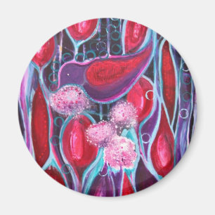 Pájaros un imán original de la reproducción del