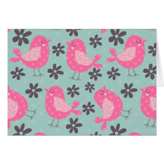 Pájaros y flores de polka