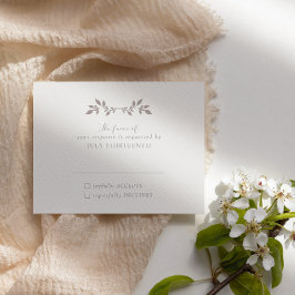 Pájaros y hojas, tarjeta de respuesta romántica cr