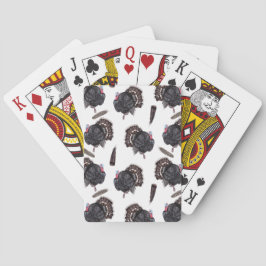 Pájaros y plumas - Cartas de juego blancas