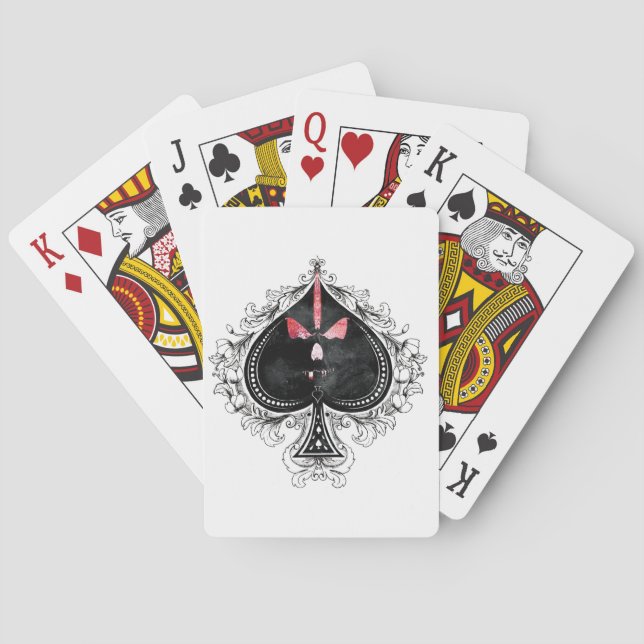 pala con carátula de cráneo jugando cartas (Reverso)