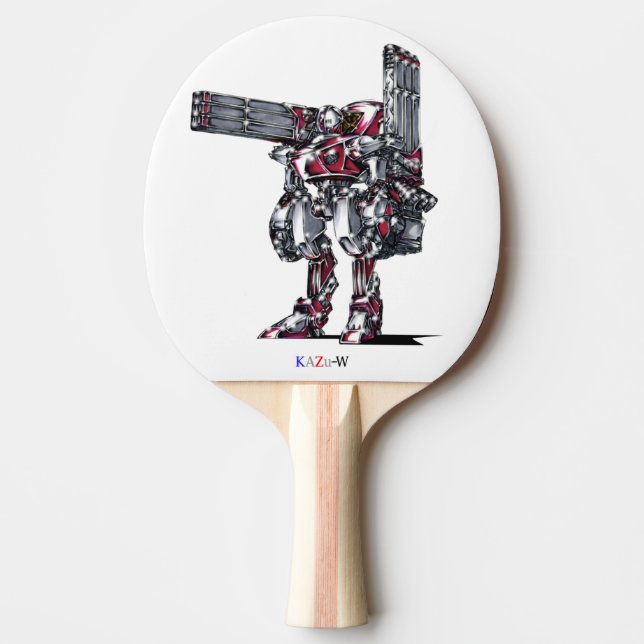 PALA DE PING PONG 作品番号00010　「高出力荷粒子砲3連装2基装備の砲兵機」 (Anverso)