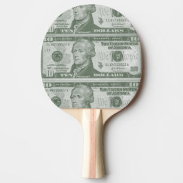 Pala De Ping Pong 10 dólares Bill Ping Pong Paddle