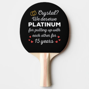 Pala De Ping Pong 15 Aniversario Boda I - Pareja de Crystal Funny