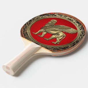 Pala De Ping Pong [310] León alado asirio - Lámparas de oro