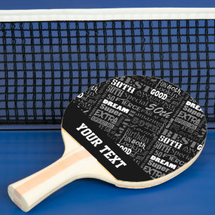 Pala De Ping Pong 50.o monograma personalizado de la fiesta de