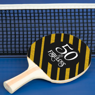 Pala De Ping Pong 50 y Fabuloso Negro y Oro