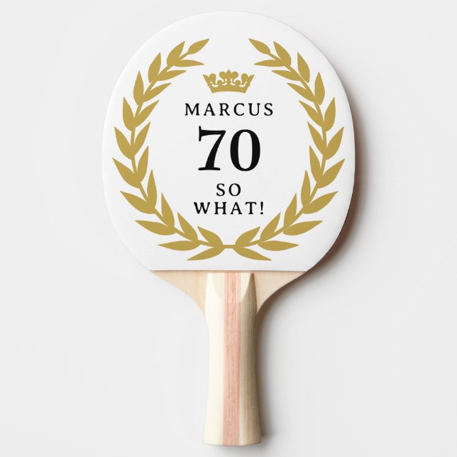 Pala De Ping Pong 70 Así que qué gracioso Laurel Wreath corona el 70 (Anverso)